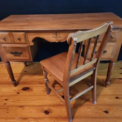 Wooden Desk And Chair 