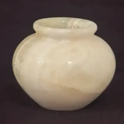 Alabaster Yellow And Cream Bud Vase