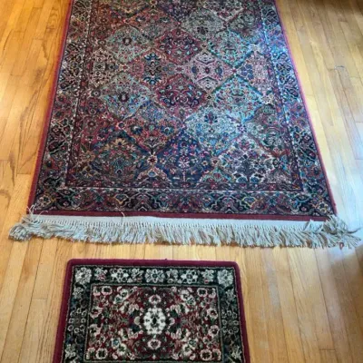 2 Burgundy Rugs - Big & Little