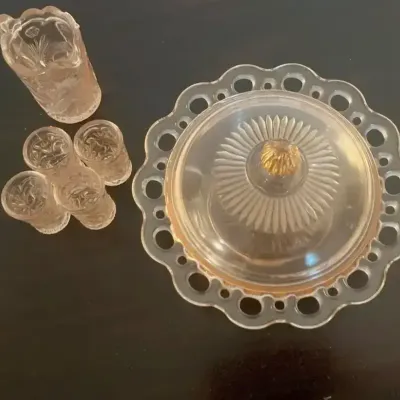 Vintage Pink Depression Glass Lot 