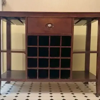 Dark Wood Wine/Bar Cabinet