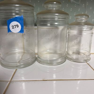Princess House Crystal Canisters-K