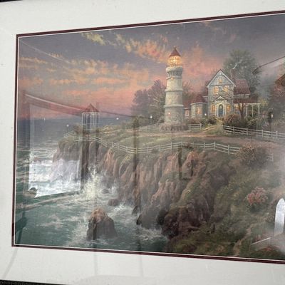 Thomas Kinkade "Split Rock Light" Signed Numbered Framed Limited Edition Lithograph