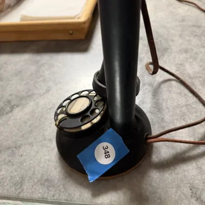 Antique 1920s Black Candlestick Rotary Dial Telephone w/ Receiver – Untested