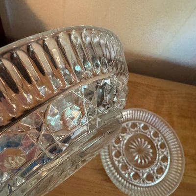 Vintage Clear Glass & Crystal Serving Pieces (7-Piece Lot)