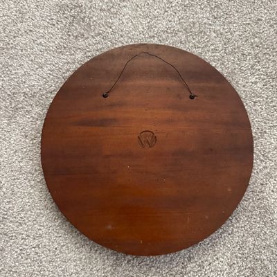 Vintage Hand-Carved Wooden Nautical Porthole Wall Plaque (TVR)