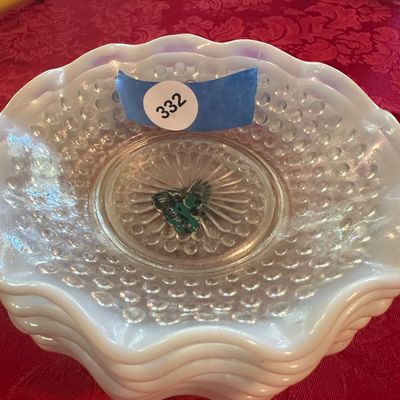 Anchor Hocking Moonstone White Opalescent Ruffled Bowls – Lot of 6