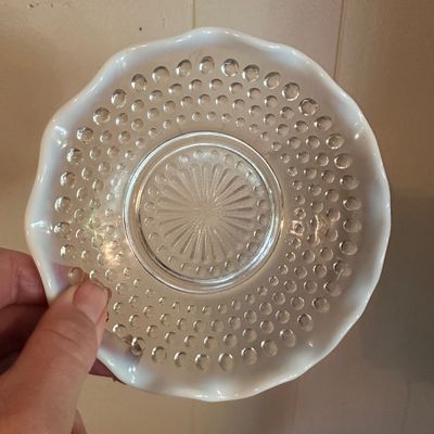 Anchor Hocking Moonstone White Opalescent Ruffled Bowls – Lot of 8