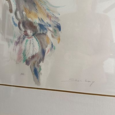 Shan Merry "Amethysta" Signed Framed Seriolithograph Abstract Woman Portrait