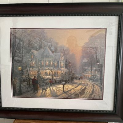 Thomas Kinkade "Home for the Holidays" Signed Numbered Framed Limited Edition Lithograph