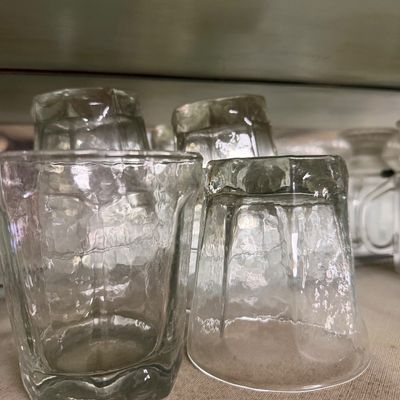 Six rocks glasses