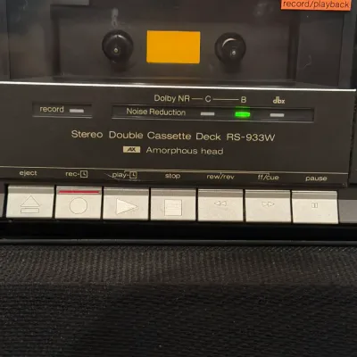 Vintage Technics RS-933W Dual Cassette Deck – Dolby B/C dbx – Made in Japan – Powers On