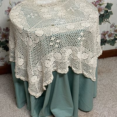 Small Three Legged Table and Coverings (A2)