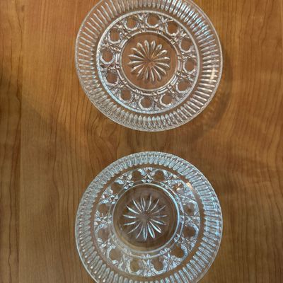 Vintage Clear Glass & Crystal Serving Pieces (7-Piece Lot)