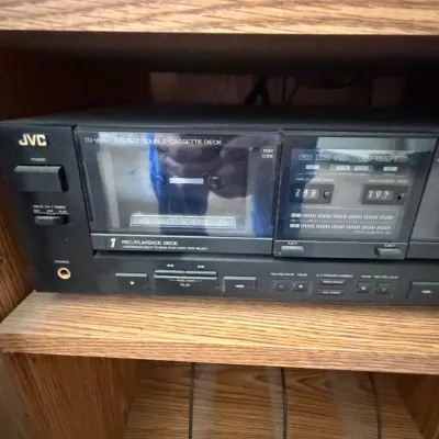 Vintage 1989 JVC TD-W801 Stereo Double Cassette Deck – Dual Auto Reverse High-Speed Dubbing Untested (MBR)