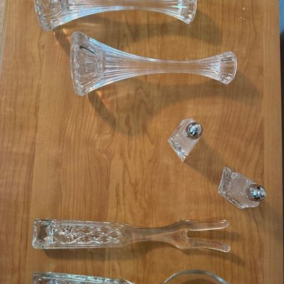 Collection of Clear Crystal Tableware Piece- (DR)