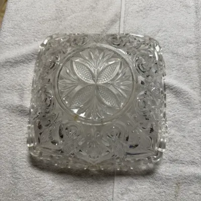 Antique Bryce Higbee Arched Fleur-de-Lis EAPG Pressed Glass Bowl c.1898