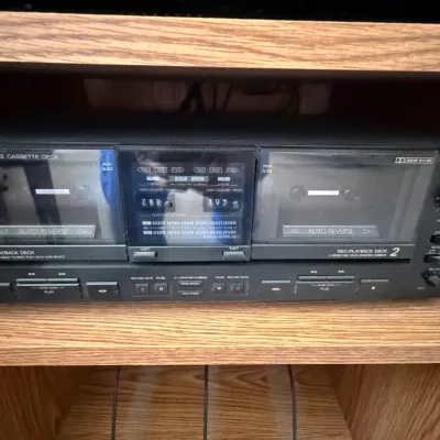 Vintage 1989 JVC TD-W801 Stereo Double Cassette Deck – Dual Auto Reverse High-Speed Dubbing Untested (MBR)