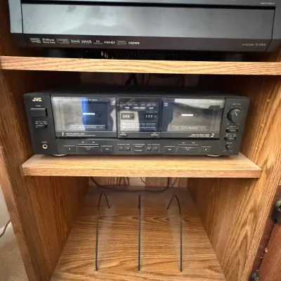 Vintage 1989 JVC TD-W801 Stereo Double Cassette Deck – Dual Auto Reverse High-Speed Dubbing Untested (MBR)