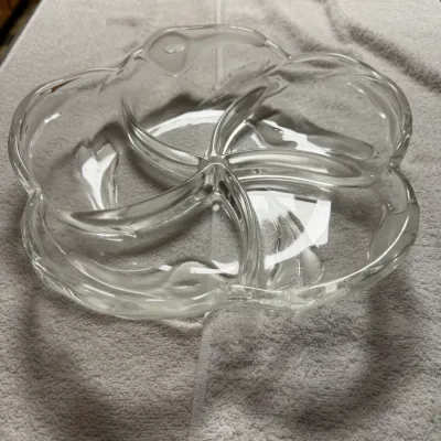 Vintage Mikasa Calla Lily Flair Crystal 5-Part Divided Serving Platter 11.5"