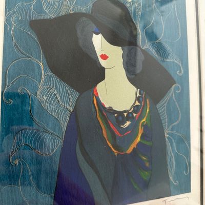 Itzchak Tarkay "Sarafina" Pencil Signed & Numbered Limited Edition Framed Serigraph 102/300