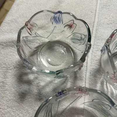 Set of 3 Vintage Mikasa Tivoli Walther-Glas Crystal Tulip Bowls – Germany