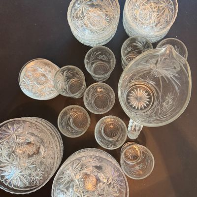 33 pieces of Anchor Hocking Star of David(DR)
