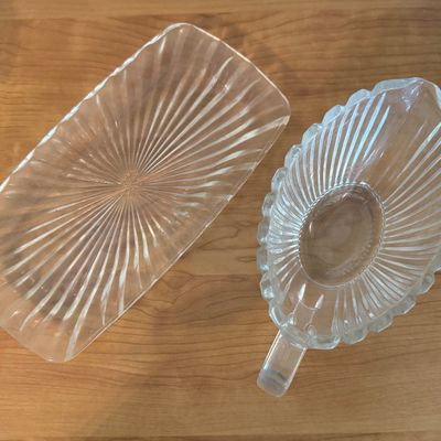 Vintage Clear Glass & Crystal Serving Pieces (7-Piece Lot)