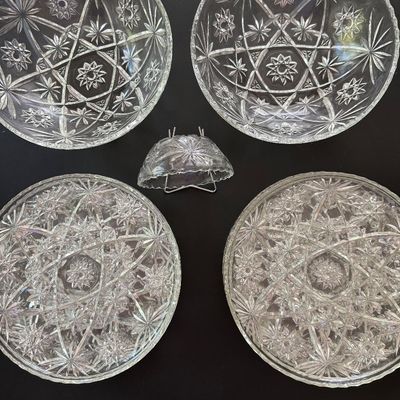 11 pieces of Anchor Hocking Star of David(DR)