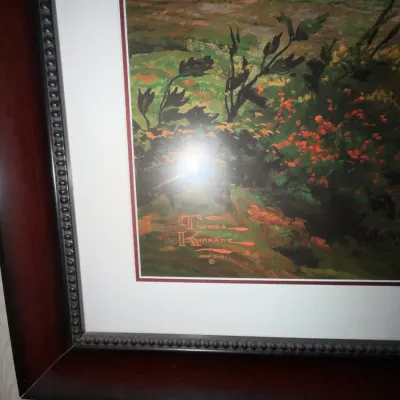 Signed & Numbered Limited Edition Fly Fishing Stream Landscape Print – Framed