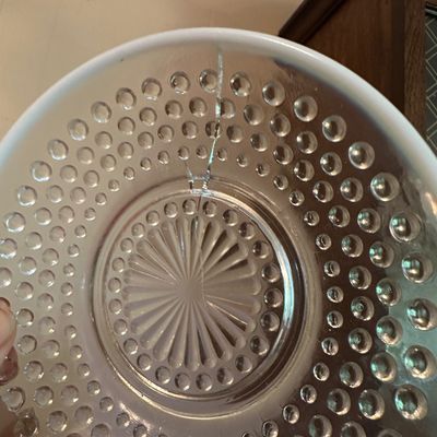 White Opalescent Hobnail Glass Bowls – Set of 4