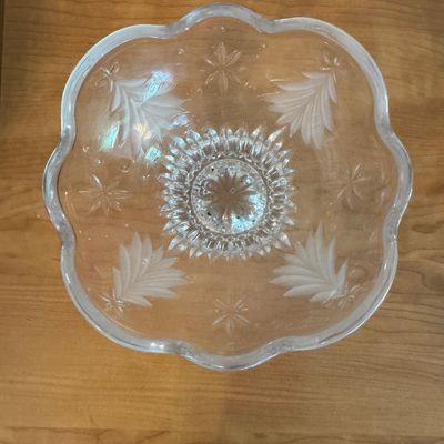 Vintage Clear Glass & Crystal Serving Pieces (7-Piece Lot)