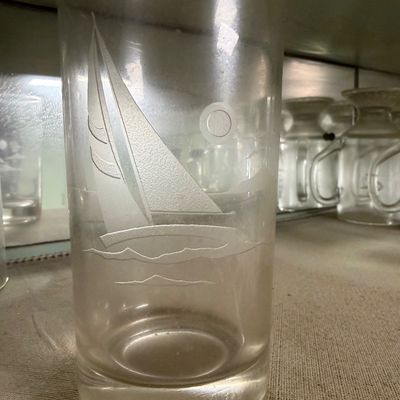 Etched Beverage Glasses-K