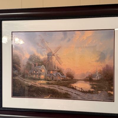 Thomas Kinkade “Wind of the Spirit” Limited Edition Framed Print – Windmill Landscape