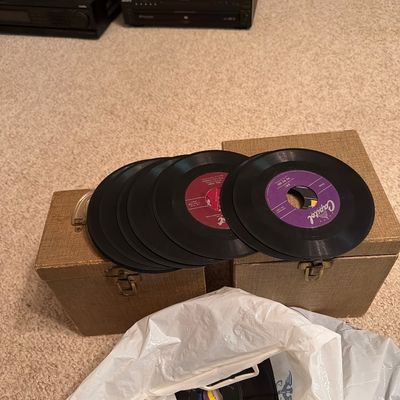 Two cases of 45 records
