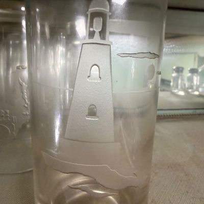 Etched Beverage Glasses-K