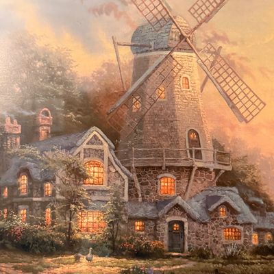 Thomas Kinkade “Wind of the Spirit” Limited Edition Framed Print – Windmill Landscape