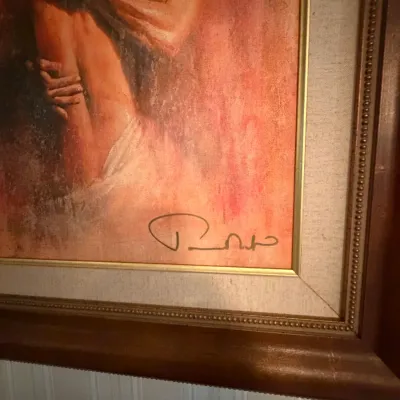 Pino Daeni Romantic Couple Embrace Framed Art – Signed Pino
