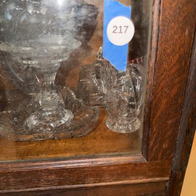 Antique 4-Stack Barrister Bookcase – Glass Lift-Front Doors – Dark Oak Finish DR