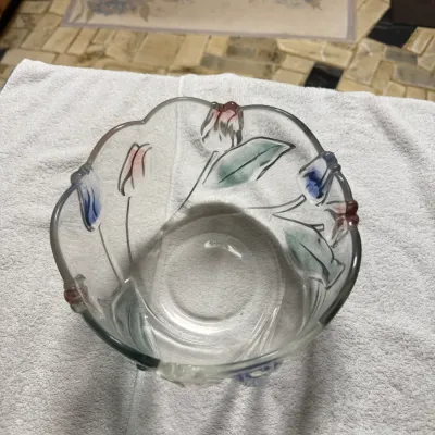 Vintage Mikasa Tivoli Walther-Glas Crystal Tulip Serving Bowl Germany