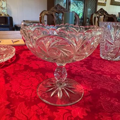 4 Piece Vintage Anchor Hocking Star of David Dishes (DR)