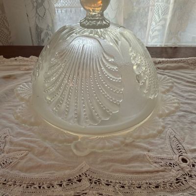 Two opalescent serving pieces-DR