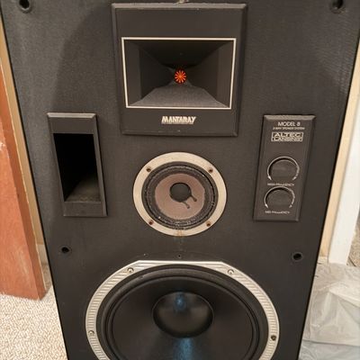 Pair Vintage Altec Lansing Model 8 3-Way Speakers w/ Mantaray Horns (Tvr)