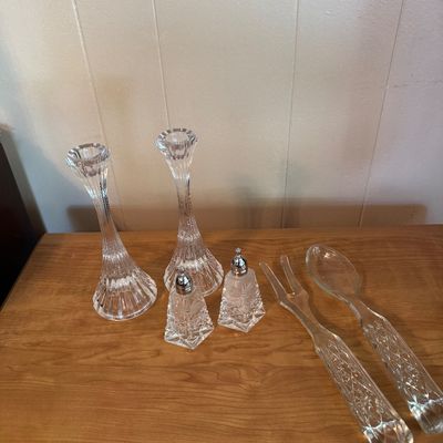 Collection of Clear Crystal Tableware Piece- (DR)