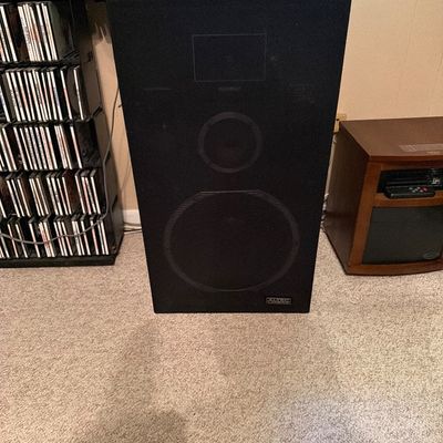 Pair Vintage Altec Lansing Model 8 3-Way Speakers w/ Mantaray Horns (Tvr)