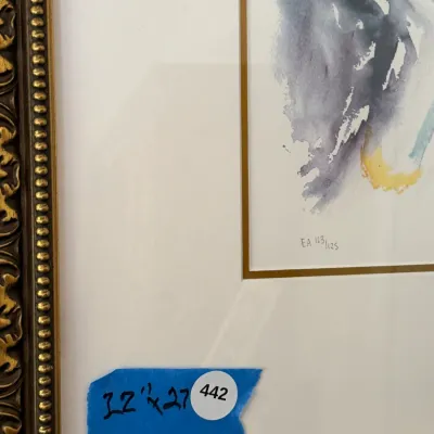 Ting Shao Kuang Signed Artist Proof EA 13/125 Female Portrait – Framed (MBR)