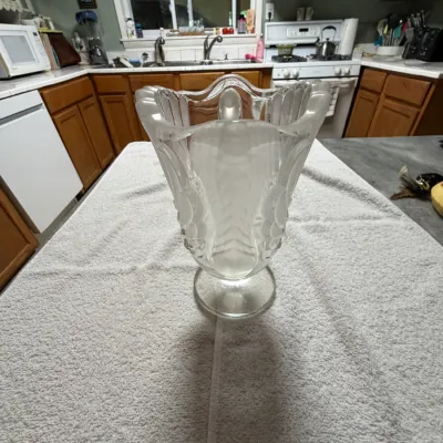 Vintage Mikasa Walther Crystal Swan Pitcher Vase – West Germany – 8"