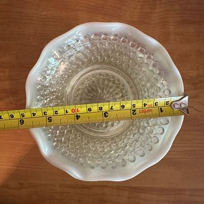 Anchor Hocking Moonstone White Opalescent Ruffled Bowls – Lot of 8