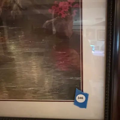 Signed & Numbered Limited Edition Fly Fishing Stream Landscape Print – Framed