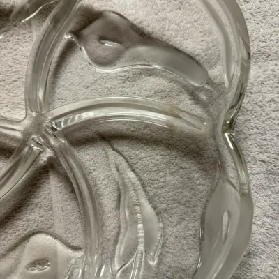 Vintage Mikasa Calla Lily Flair Crystal 5-Part Divided Serving Platter 11.5"